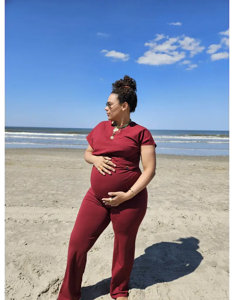 Swan of the People - Wide leg pants - Wijn Rood