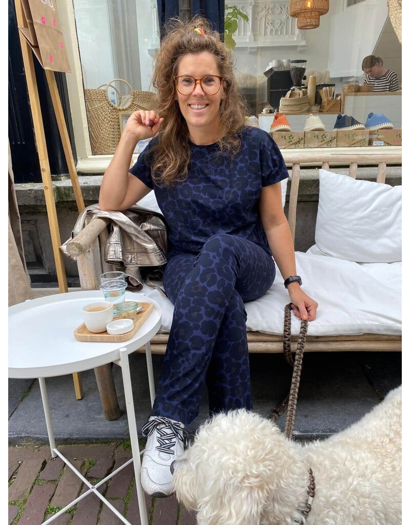 Swan and the People Swan and the People - Shirt korte mouw Leopard Blauw