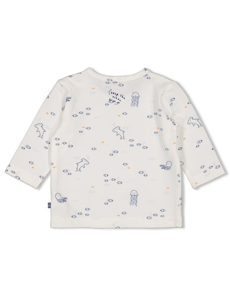 Feetje Baby Feetje jongen shirt AOP - Blue Ocean - Offwhite - 51602721
