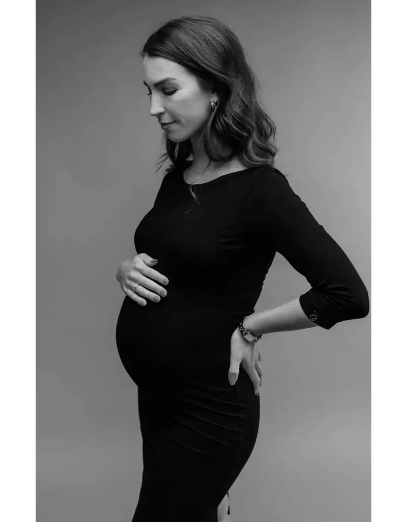 Swan and the People Swan and the People - Dress - 3/4 kwart mouw - zwart