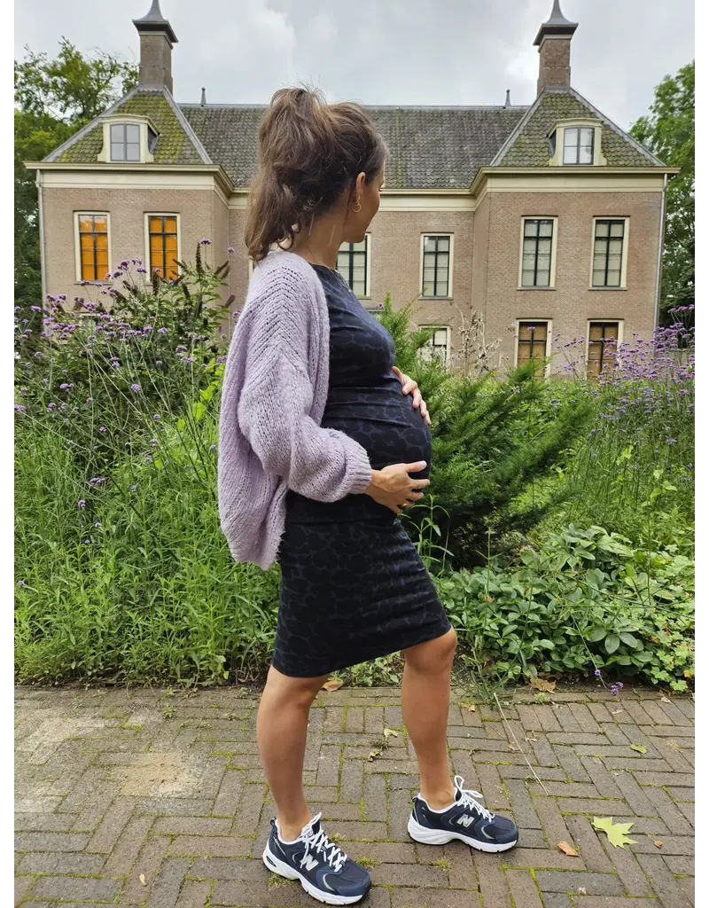 Swan and the People - Dress - AOP Leopard - Blue