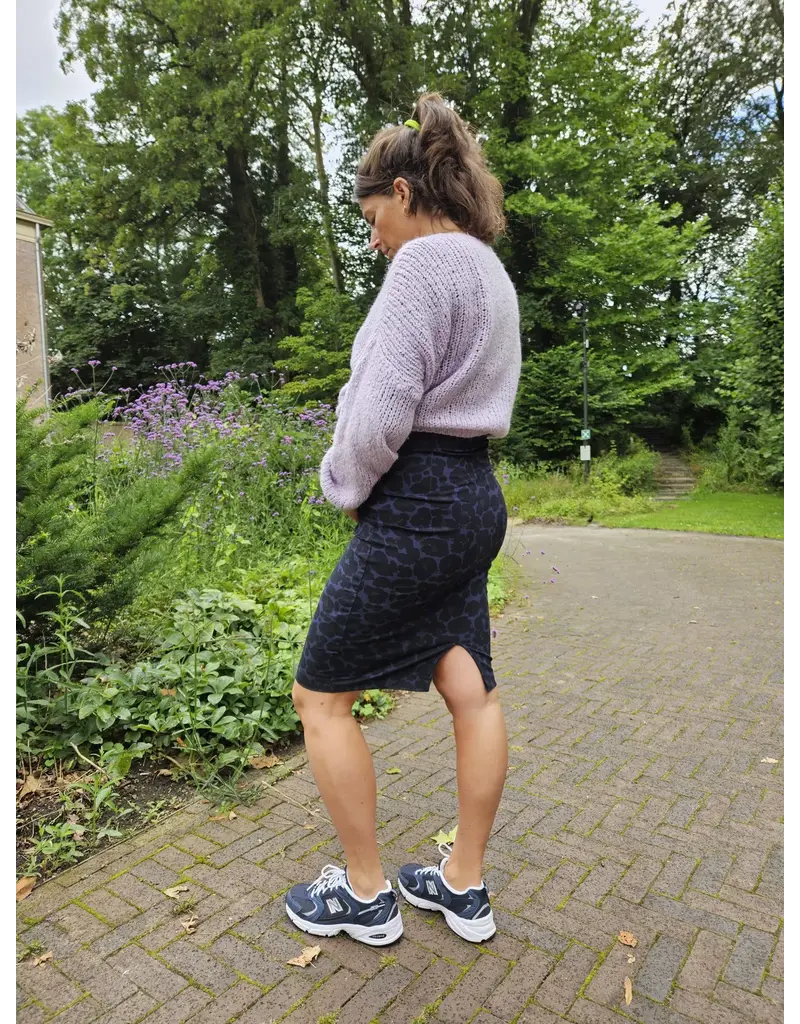 Swan and the People - Dress - AOP Leopard - Blue