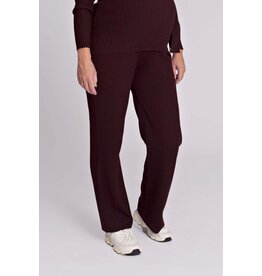 Love2Wait Love2Wait zwangerschapsbroek - twin rib knitted - burgundy