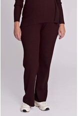 Love2Wait Love2Wait Broek - twin rib knitted - burgundy - B999066 044