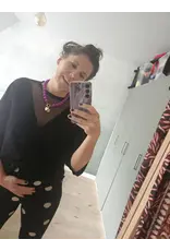 Swan and the People - Shirt 3/4 mouw Mesh - zwart