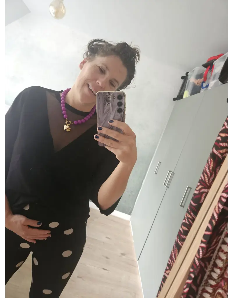 Swan of the People - Shirt 3/4 mouw Mesh - zwart