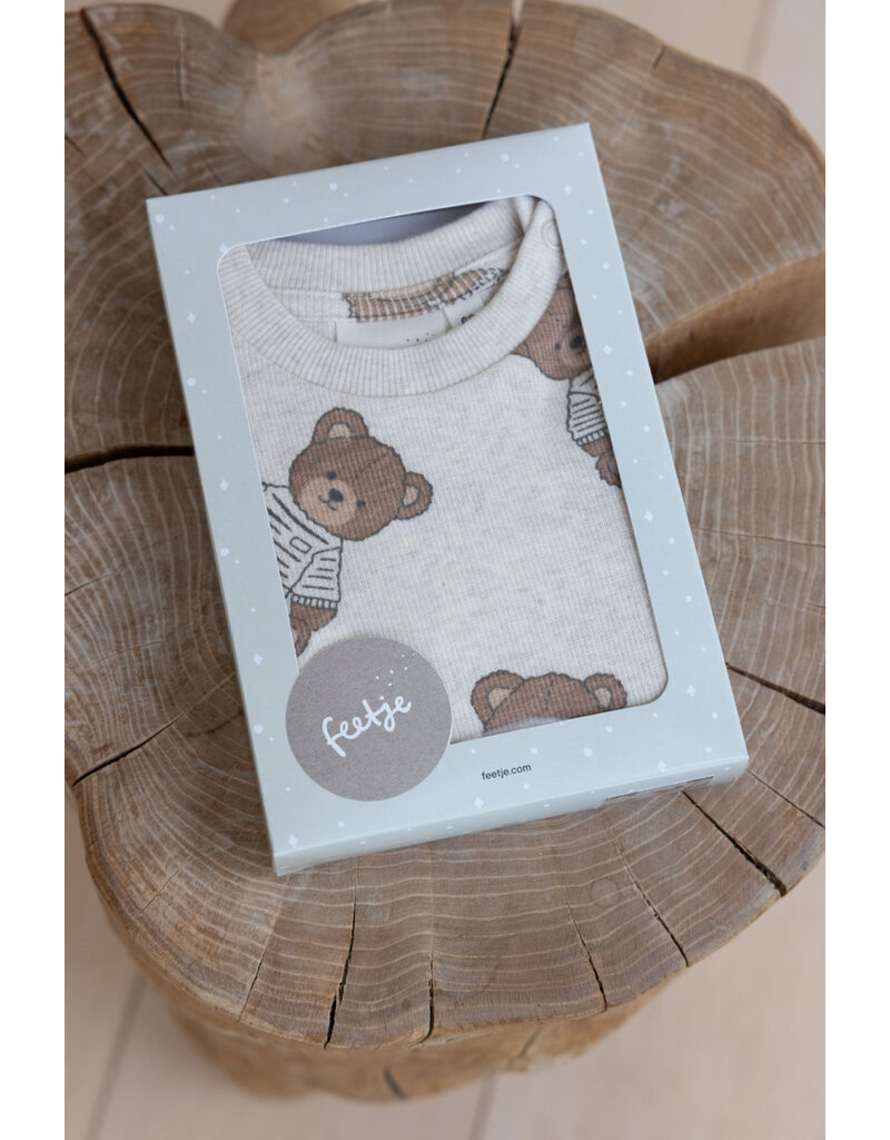 Feetje Baby Feetje premium sleepwear rib pyjama - Teddy Bear