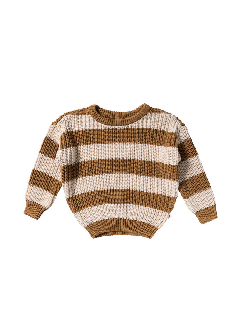 Your Wishes Baby & Peuter kleding Your Wishes Stripe Knit | Chunky Sweater | Smoke Grey