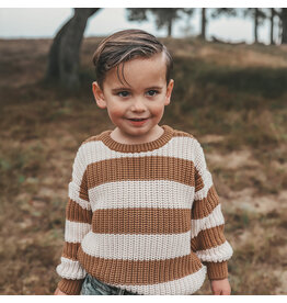 Your Wishes Baby & Peuter kleding Your Wishes Stripe Knit | Chunky Sweater | Smoke Grey