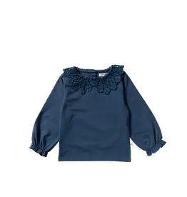 Your Wishes Baby & Peuter kleding Your Wishes French Knit | Crochet Longsleeve - Blue Wing