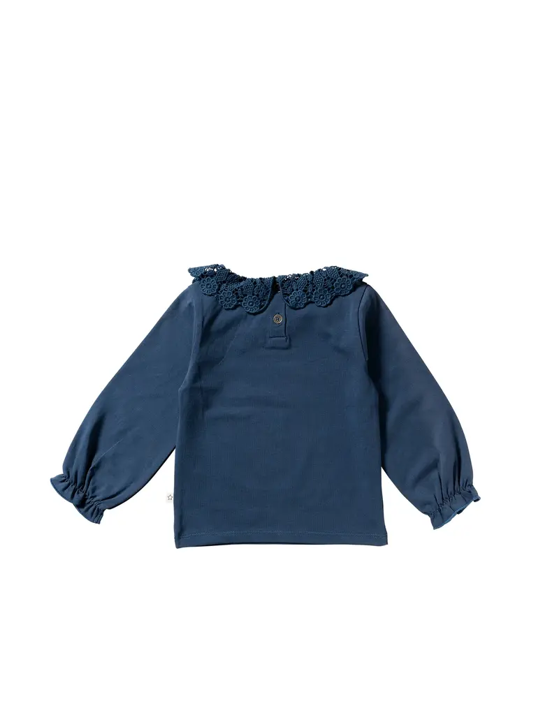 Your Wishes Baby & Peuter kleding Your Wishes French Knit | Crochet Longsleeve - Blue Wing