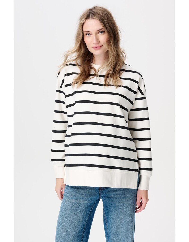 Noppies Noppies Sweater Pepe - Cream Stripe- 50N0210 N340