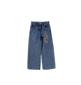 Your Wishes Baby & Peuter kleding Your Wishes Denim | Tapered Embro Jeans | Faded Blue - Copy