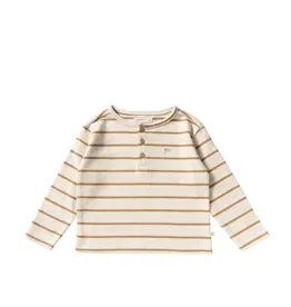 Your Wishes Baby & Peuter kleding Your Wishes Stripe Terry | Relaxed Granddad Longsleeve | Multicolor