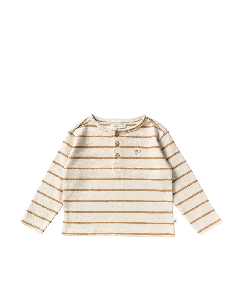 Your Wishes Baby & Peuter kleding Your Wishes Stripe Terry | Relaxed Granddad Longsleeve | Multicolor