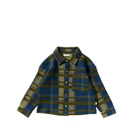 Your Wishes Baby & Peuter kleding Your Wishes Waffle Check | Relaxed Longsleeve | Olive Branch