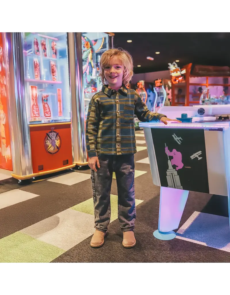 Your Wishes Baby & Peuter kleding Your Wishes Waffle Check | Relaxed Longsleeve | Olive Branch