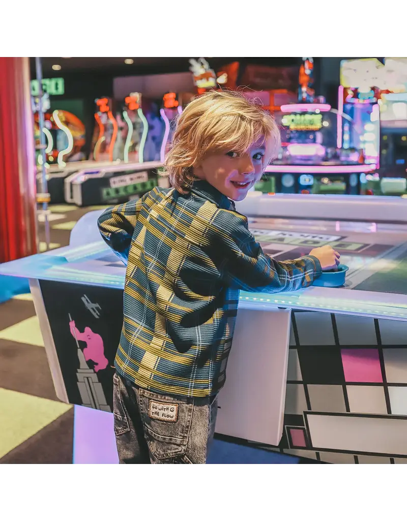 Your Wishes Baby & Peuter kleding Your Wishes Waffle Check | Relaxed Longsleeve | Olive Branch