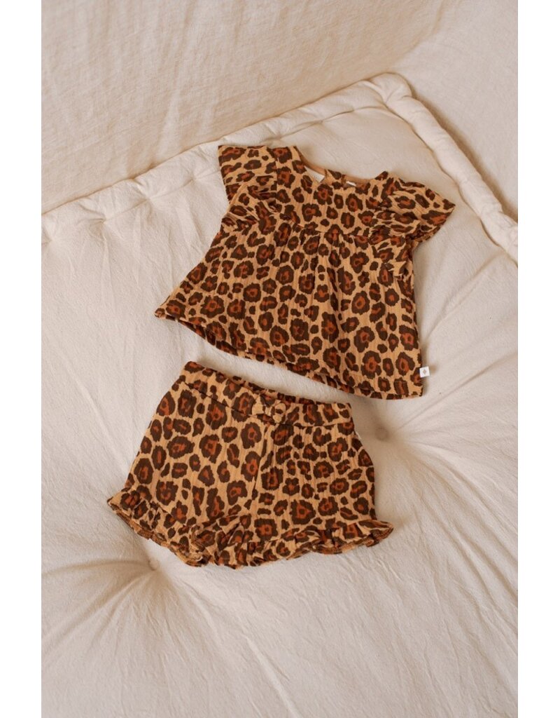 Feetje Baby Feetje Meisje - Top + short mousseline AOP - Summer Woven - Camel  - 5270045