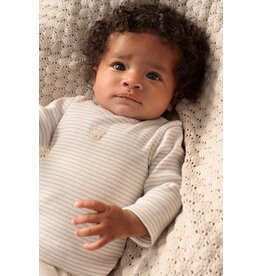 Feetje Baby Feetje longsleeve rib met streep - Honey Bear - Zand