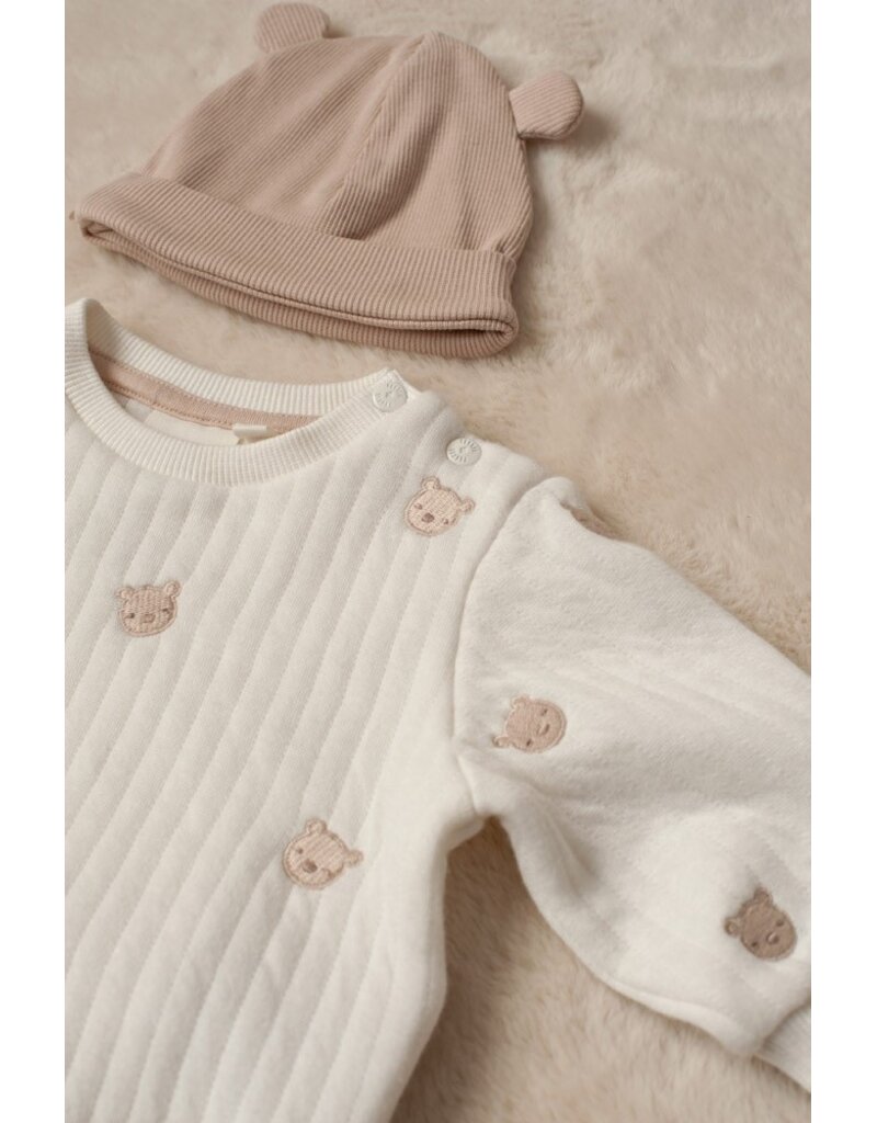 Feetje Baby Feetje sweater AOP embroidery - Honey Bear - Offwhite - 51602686