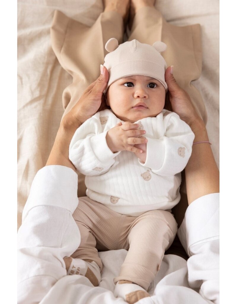 Feetje Baby Feetje sweater AOP embroidery - Honey Bear - Offwhite - 51602686