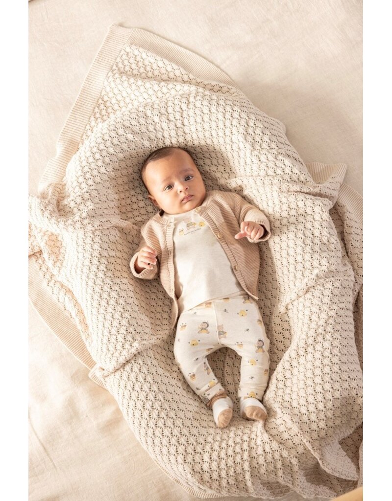 Feetje Baby Feetje broek AOP - Honey Bear  - Offwhite  - 52202463