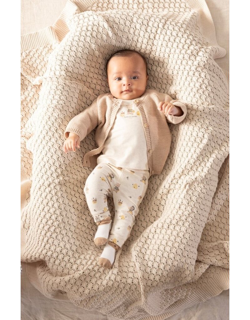 Feetje Baby Feetje broek AOP - Honey Bear  - Offwhite  - 52202463