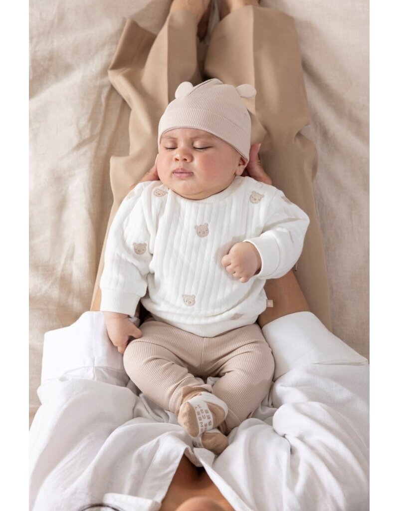 Feetje Baby Feetje Mutsje rib - Honey Bear - Zand - 53100711