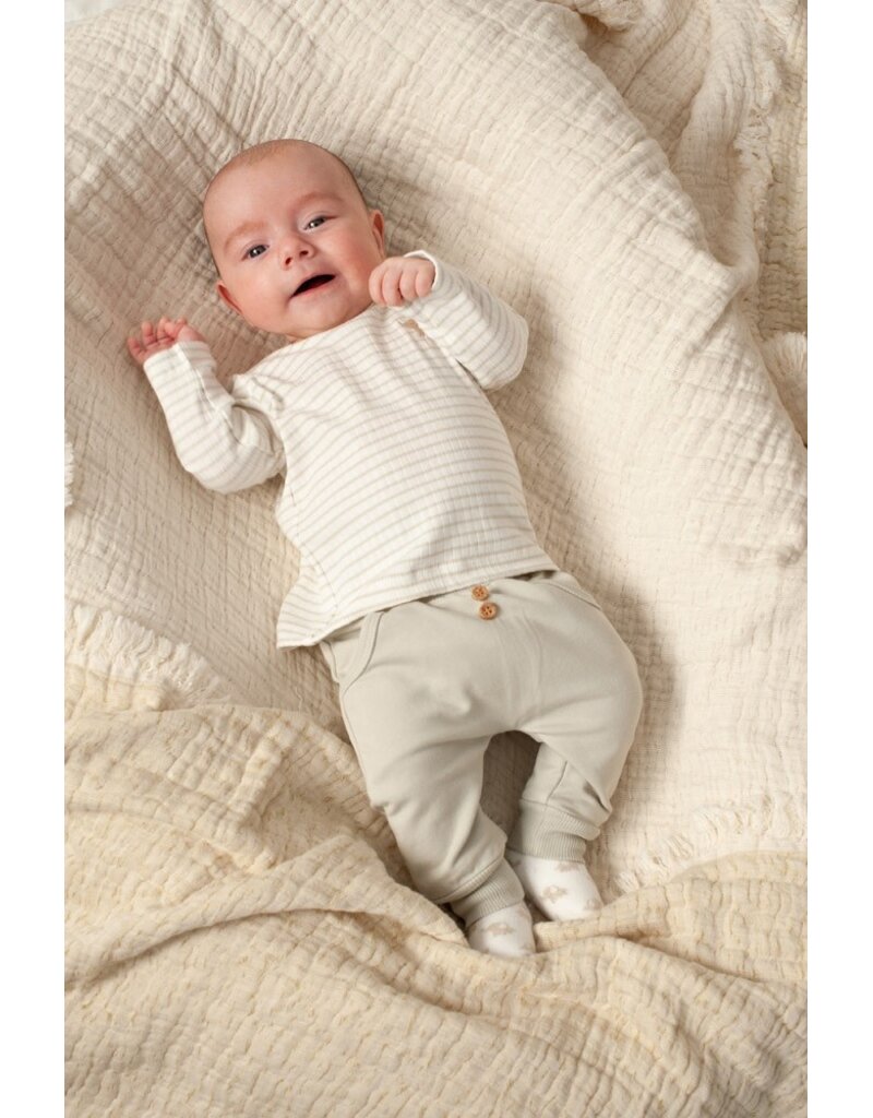 Feetje Baby Feetje longsleeve rib gestreept - Elephant - mint - 51602696