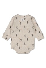 Feetje Baby Feetje wikkelromper rib AOP - Sea Sweaties - Offwhite - 50200253