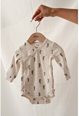 Feetje Baby Feetje wikkelromper rib AOP - Sea Sweaties - Offwhite - 50200253