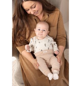 Feetje Baby Feetje wikkelromper rib AOP - Sea Sweaties - Offwhite