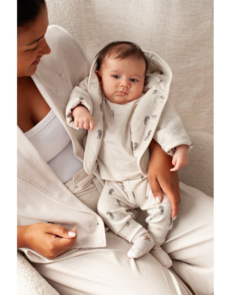Feetje Baby Feetje omkeerbaar jasje met capuchon AOP - Sea Sweeties - Offwhite - 51800360