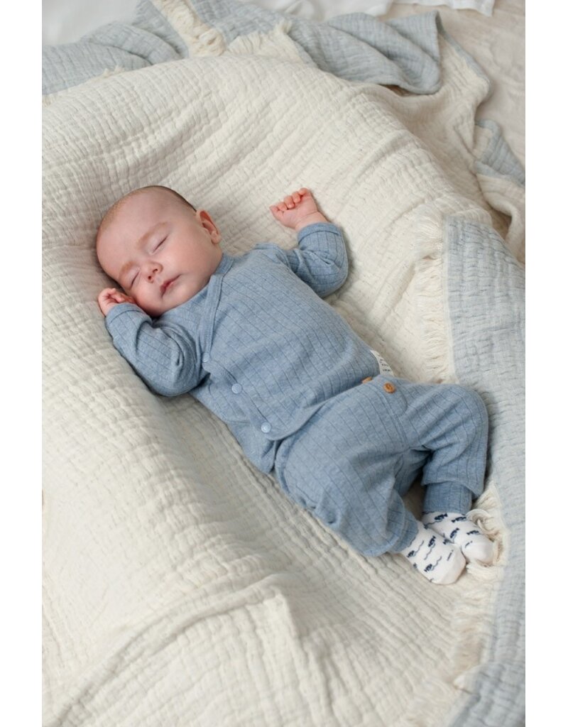 Feetje Baby Feetje Jongen Overslagshirt rib - Blue Ocean - Blauw - 51602720