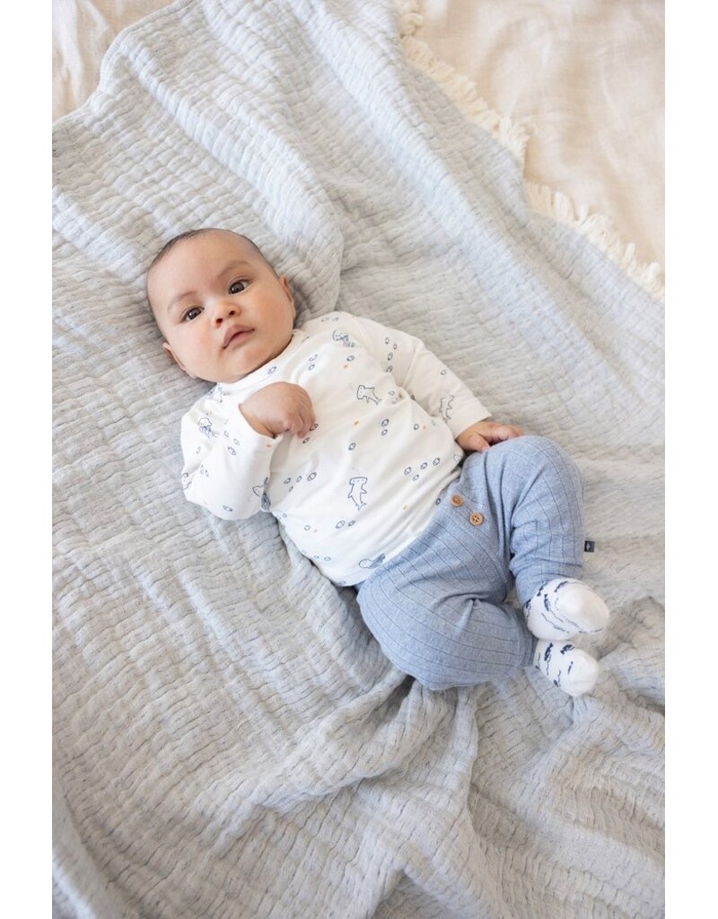 Feetje Baby Feetje jongen shirt AOP - Blue Ocean - Offwhite - 51602721