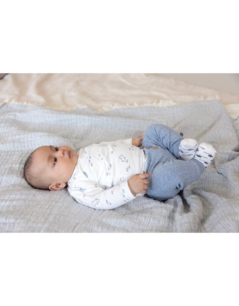 Feetje Baby Feetje jongen shirt AOP - Blue Ocean - Offwhite - 51602721