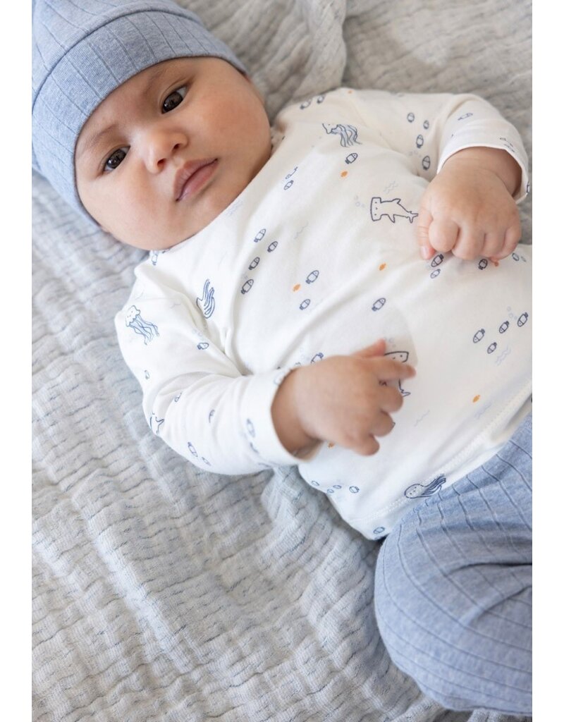 Feetje Baby Feetje jongen broek rib - Blue Ocean - Blauw melange -52202493