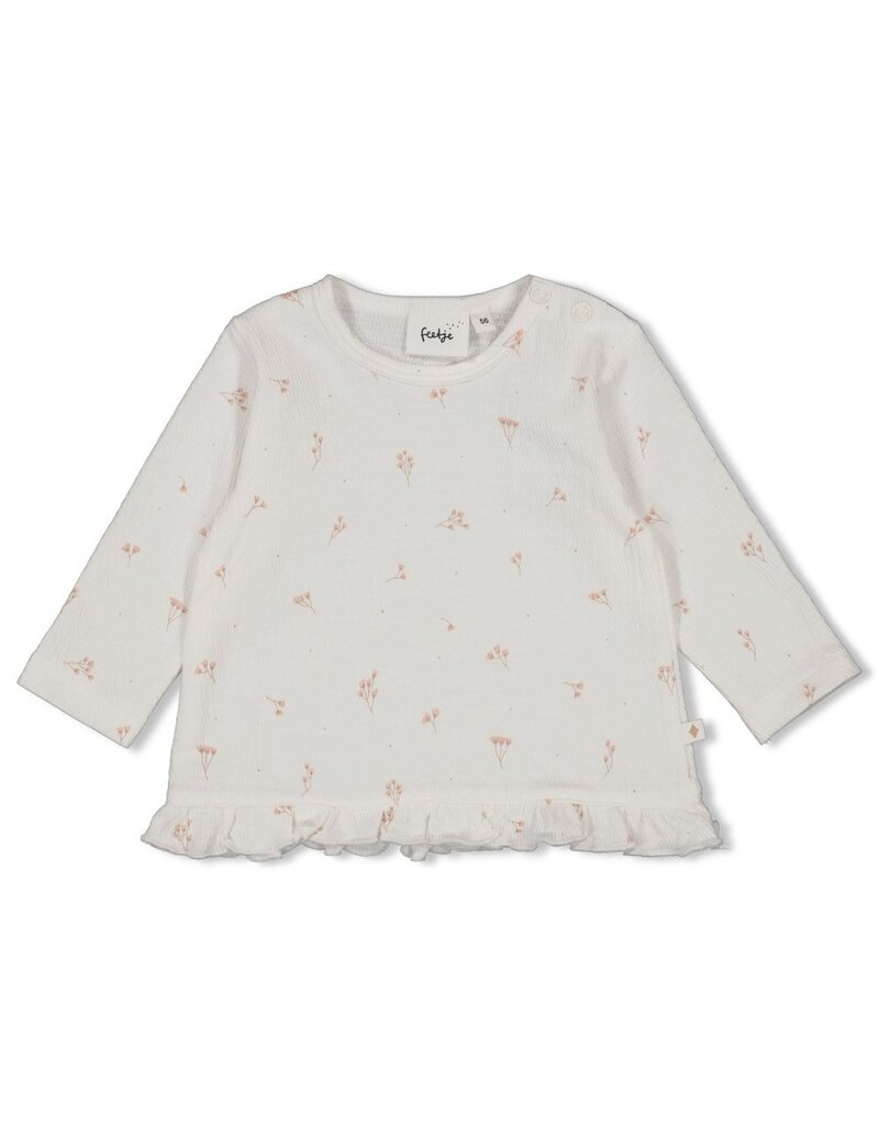 Feetje Baby Feetje meisje ruches crinkle AOP - Delicate Flower offwhite - 51602729