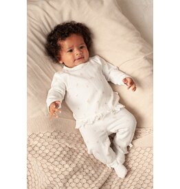 Feetje Baby Feetje meisje ruches crinkle AOP - Delicate Flower offwhite