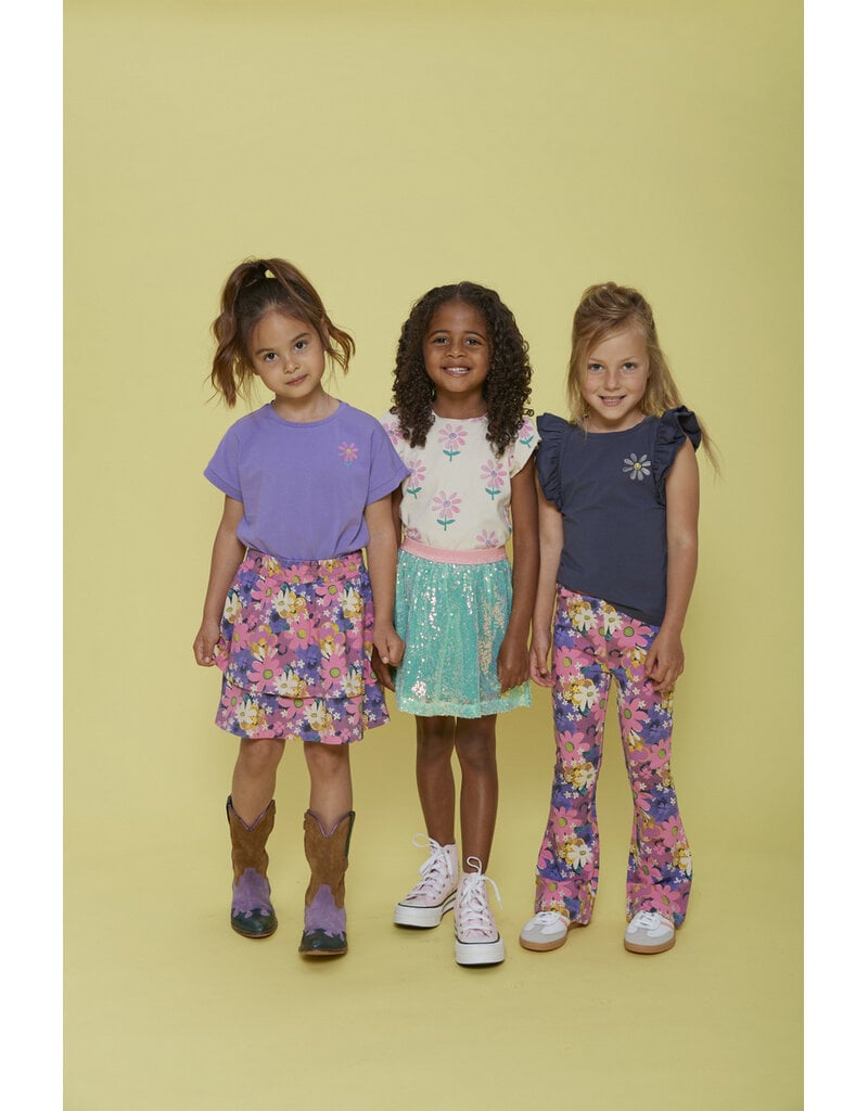 Feetje Baby Feetje meisje Flare broek AOP - Rolling into Spring - Roze - 52202537