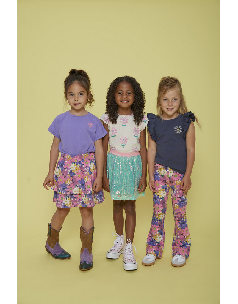 Feetje Baby Feetje meisje Flare broek AOP - Rolling into Spring - Roze - 52202537