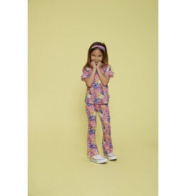 Feetje Baby Feetje meisje Flare broek AOP - Rolling into Spring - Roze