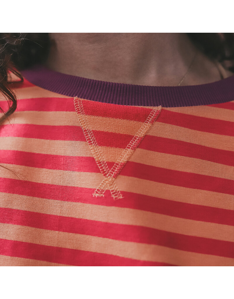 Your Wishes Baby & Peuter kleding Your Wishes Stripe French Knit - Sweater Mom - Beetroot Purple