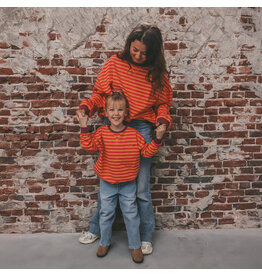 Your Wishes Baby & Peuter kleding Your Wishes Stripe French Knit - Sweater Mom - Beetroot Purple