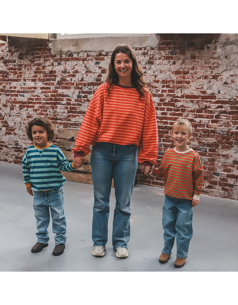 Your Wishes Baby & Peuter kleding Your Wishes Stripe French Knit - Sweater Mom - Beetroot Purple