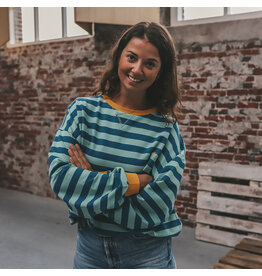 Your Wishes Baby & Peuter kleding Your Wishes Stripe French Knit - Sweater Mom - Corsair