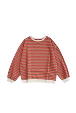 Your Wishes Baby & Peuter kleding Your Wishes Stripe French Knit - Sweater Mom - Mosstone - Roze & Groen