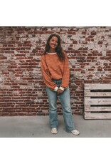 Your Wishes Baby & Peuter kleding Your Wishes Stripe French Knit - Sweater Mom - Mosstone - Roze & Groen