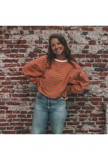 Your Wishes Baby & Peuter kleding Your Wishes Stripe French Knit - Sweater Mom - Mosstone - Roze & Groen